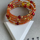 Orange Memory Wire Bangle