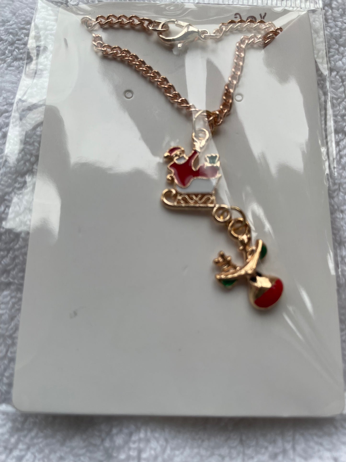 20” Rose Gold Plated Christmas Necklace