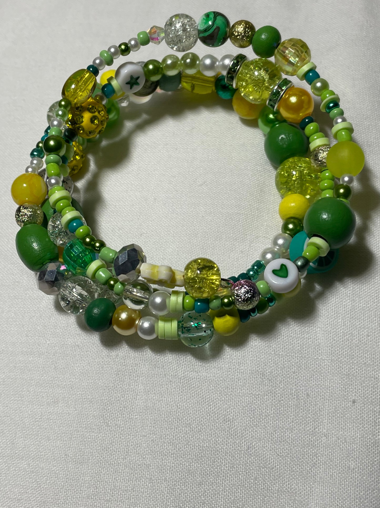 Lemon & Lime Memory Wire Bracelets