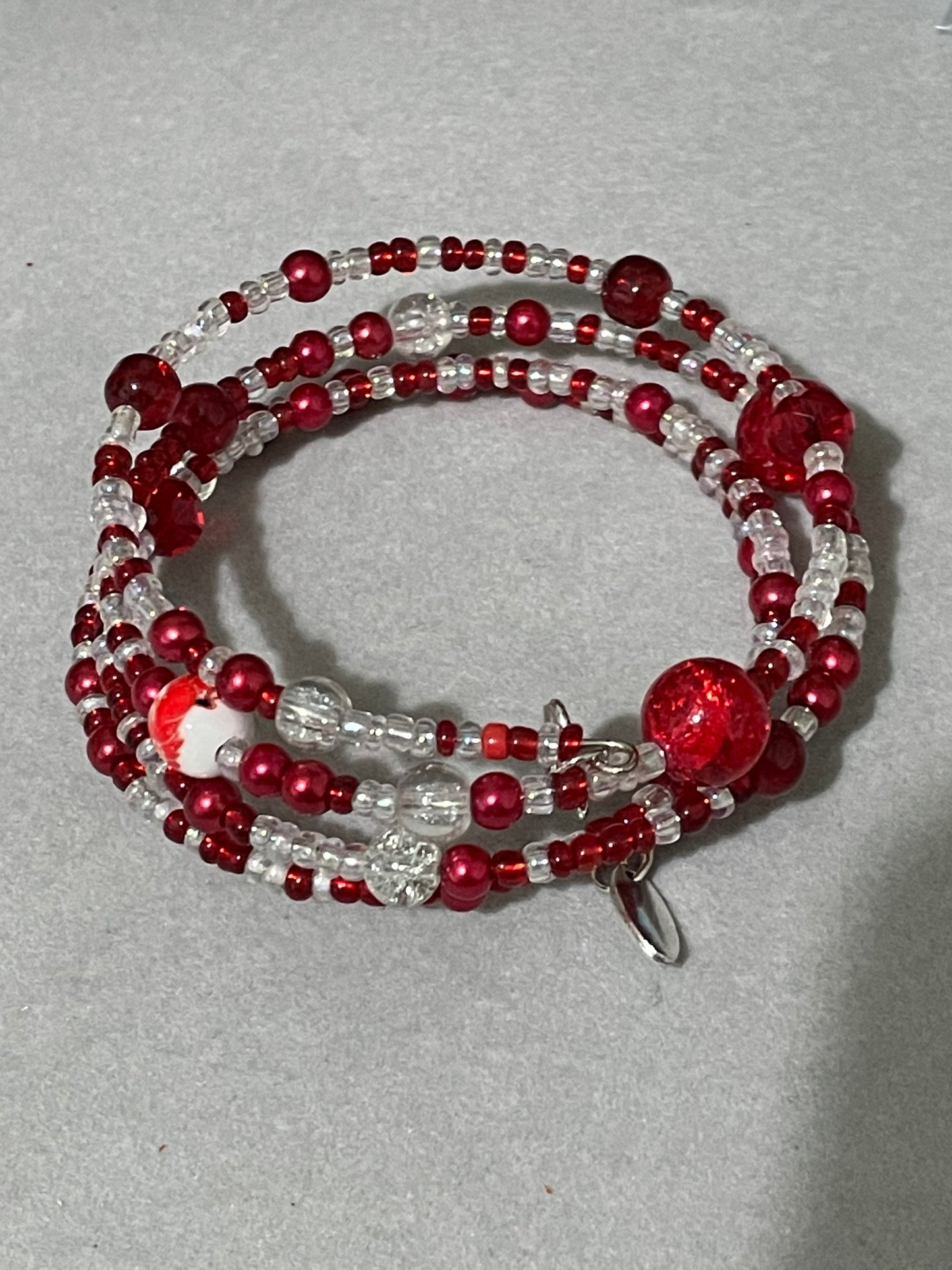 Red Memory Wire Bangle