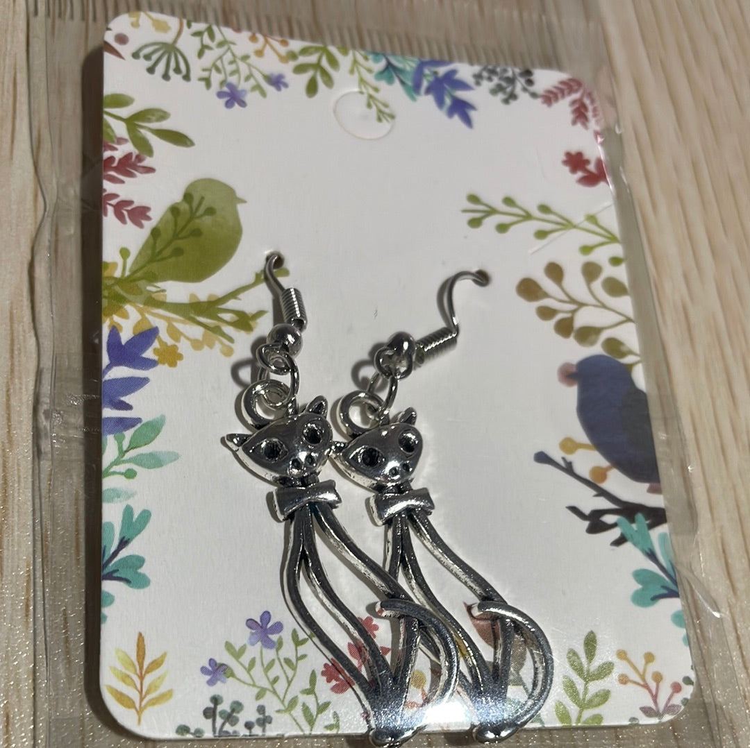 Tall Sitting Cat Earrings