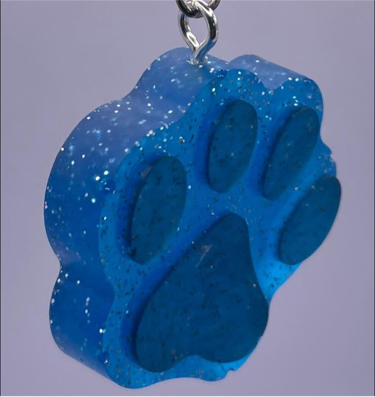 Acrylic Pet Paw & Bone Key Ring & Dashboard Ticket Holders