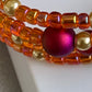 Orange Memory Wire Bangle