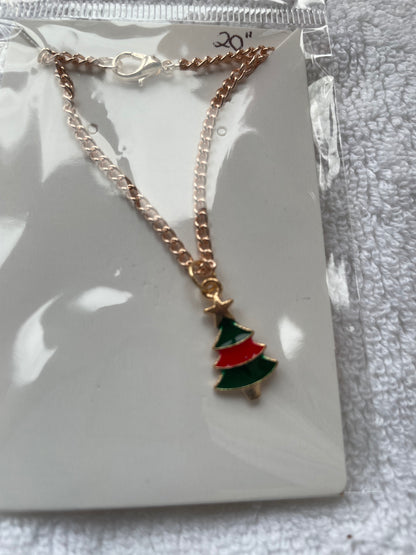 20” Rose Gold Plated Christmas Necklace