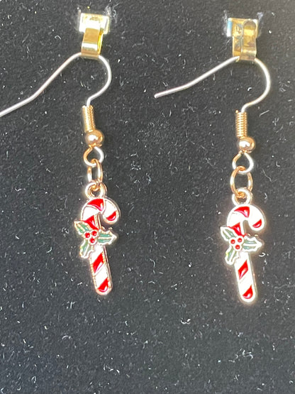 Christmas Candy Cane Earrings