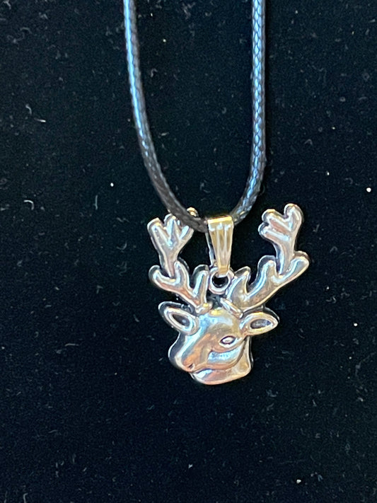 Tibetan Silver Reindeer Necklace