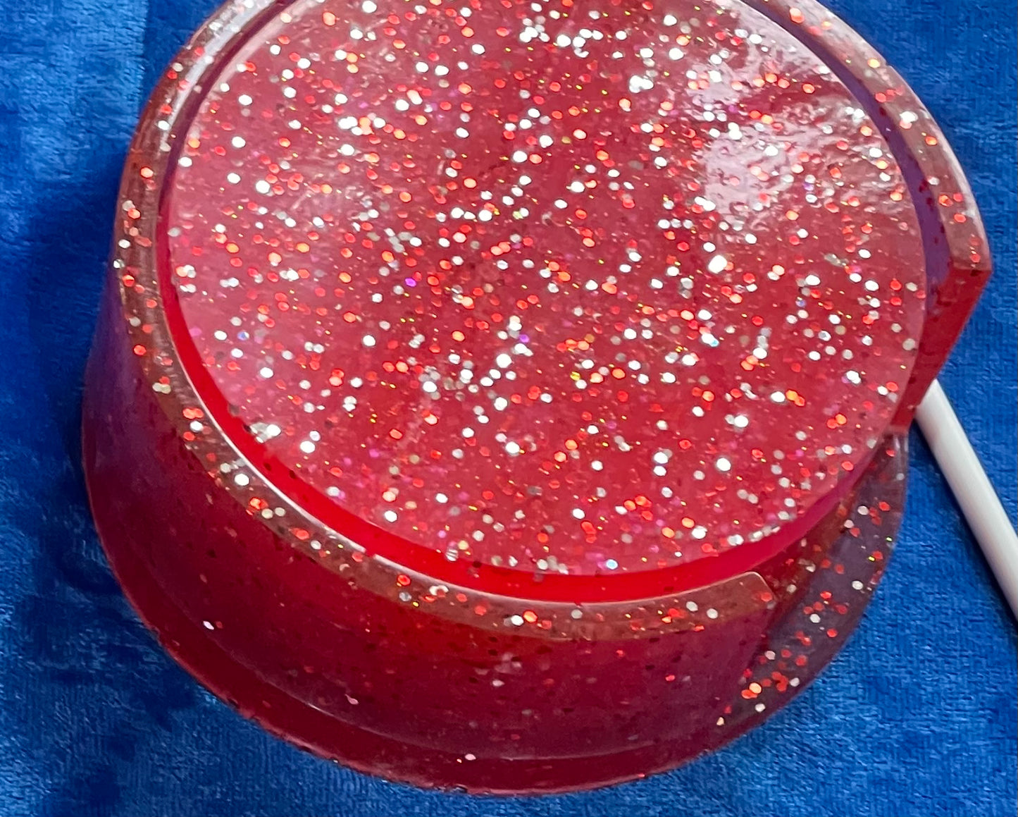 Red Glitter Coaster Set Plain