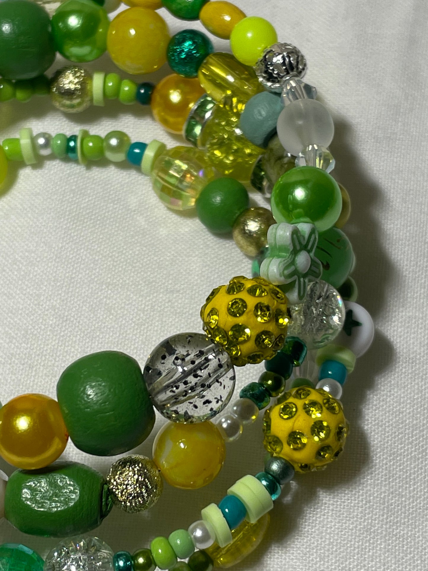 Lemon & Lime Memory Wire Bracelets