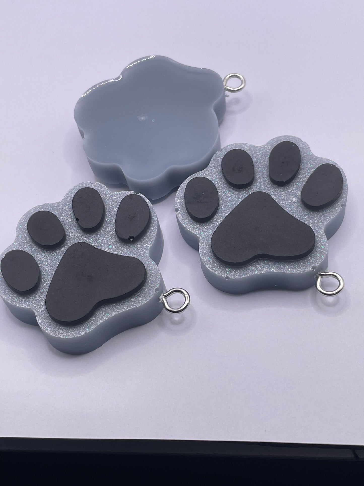 Acrylic Pet Paw & Bone Key Ring & Dashboard Ticket Holders