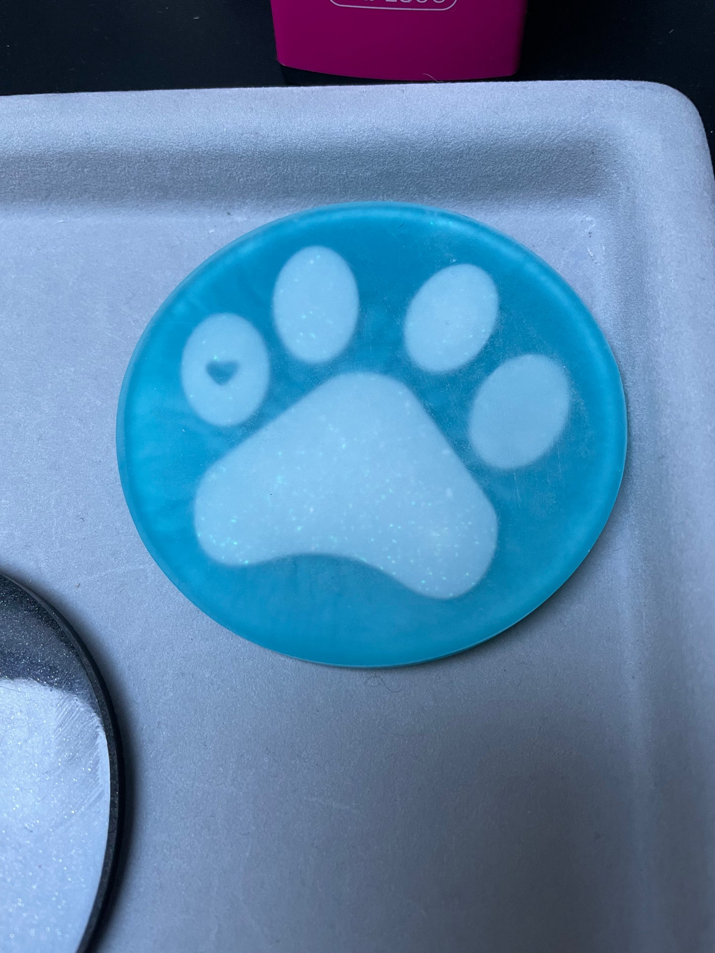 Individual Acrylic Paw Print Coasters