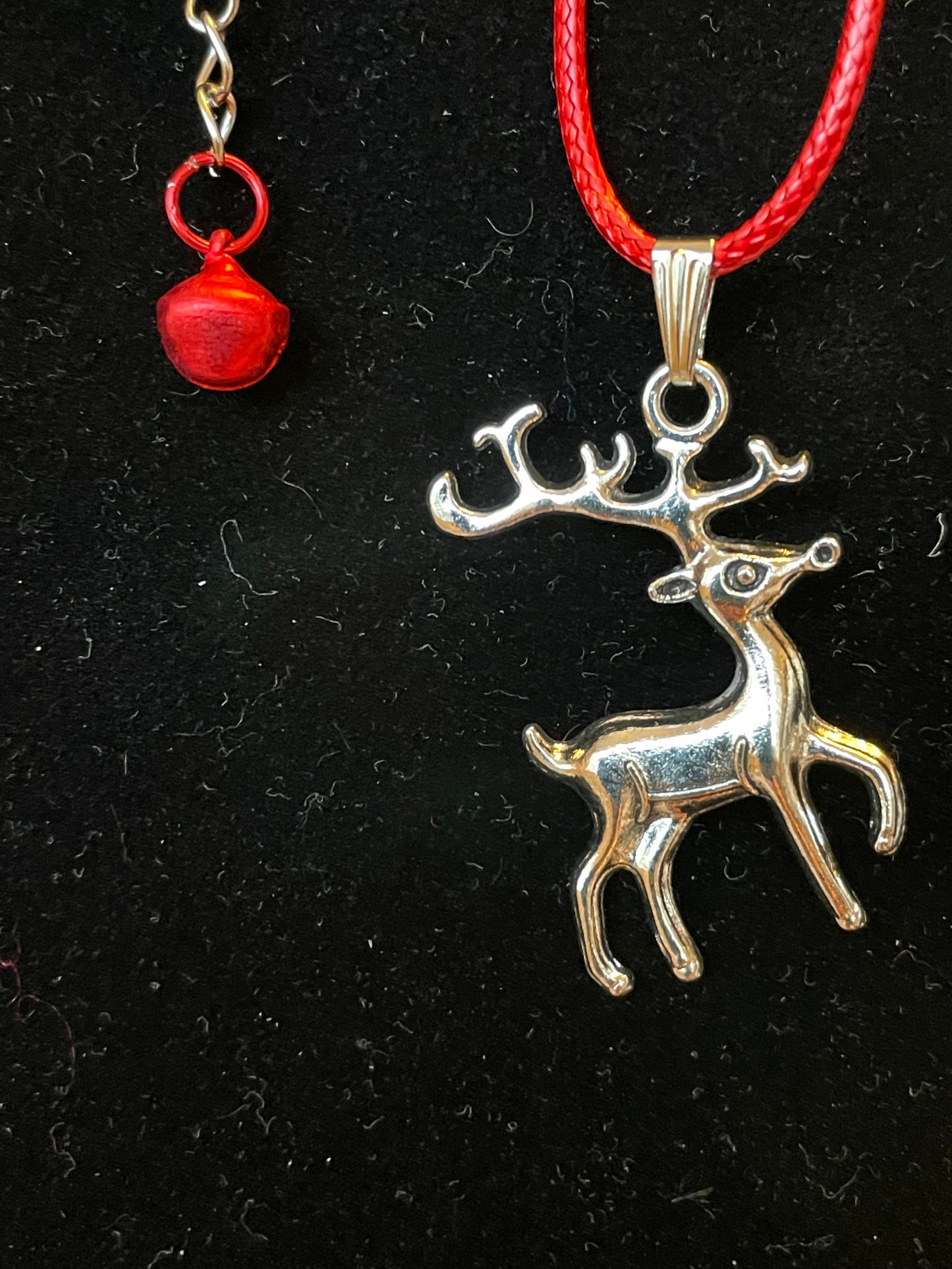 Prancing Reindeer Tibetan Silver Pendant on a Necklace