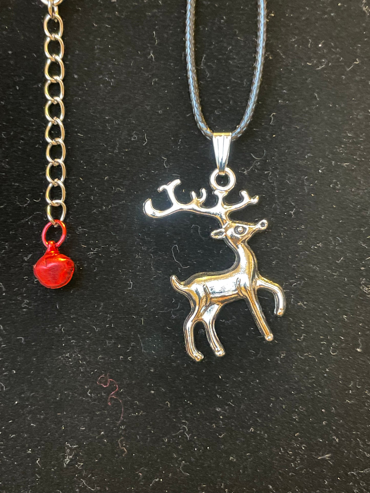 Prancing Reindeer Tibetan Silver Pendant on a Necklace