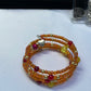 Orange Memory Wire Bangle