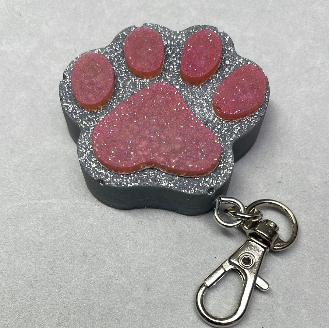 Acrylic Pet Paw & Bone Key Ring & Dashboard Ticket Holders