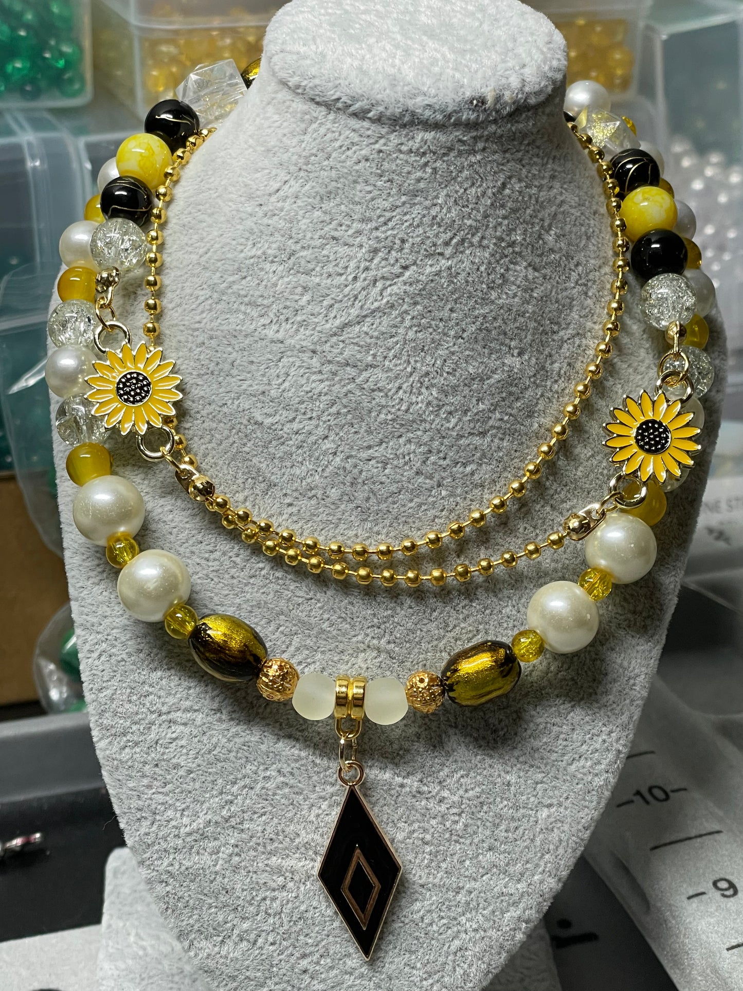 Sunflower Long Necklace