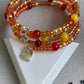 Orange Memory Wire Bangle