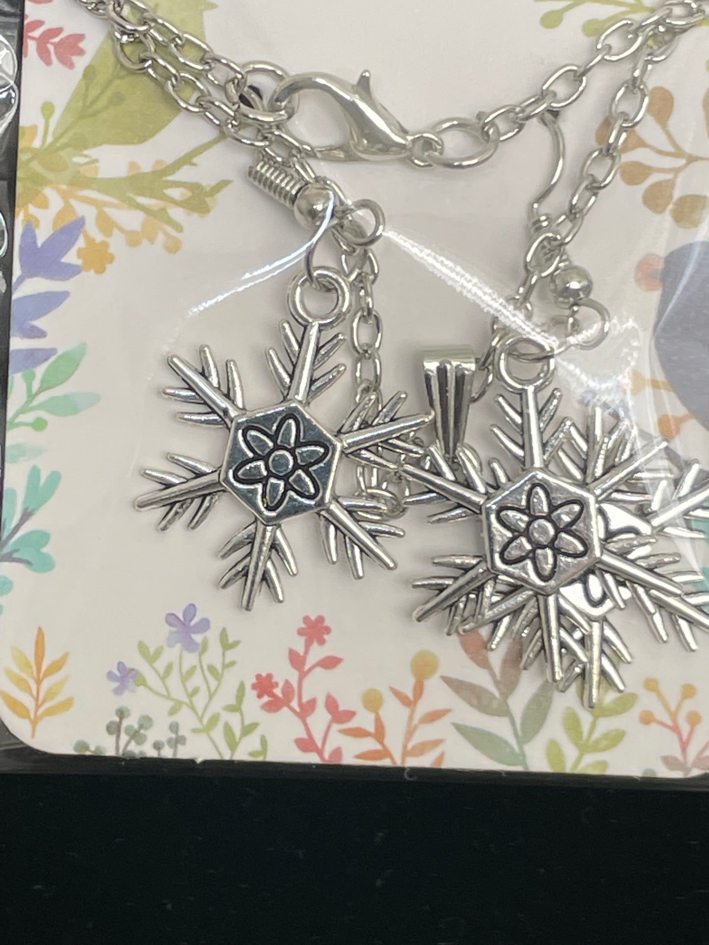 Snowflake Necklace and Earrings set