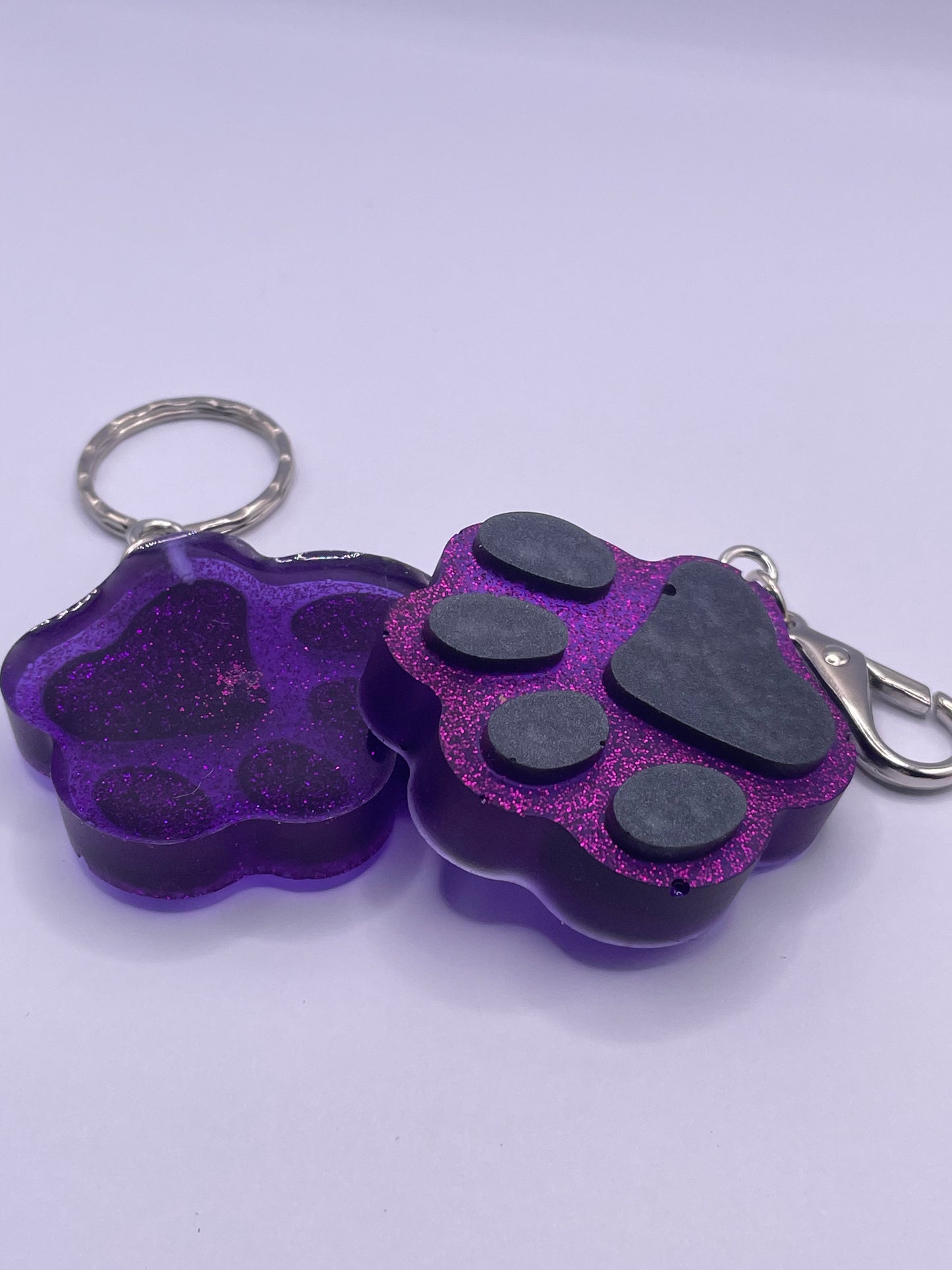 Acrylic Pet Paw & Bone Key Ring & Dashboard Ticket Holders