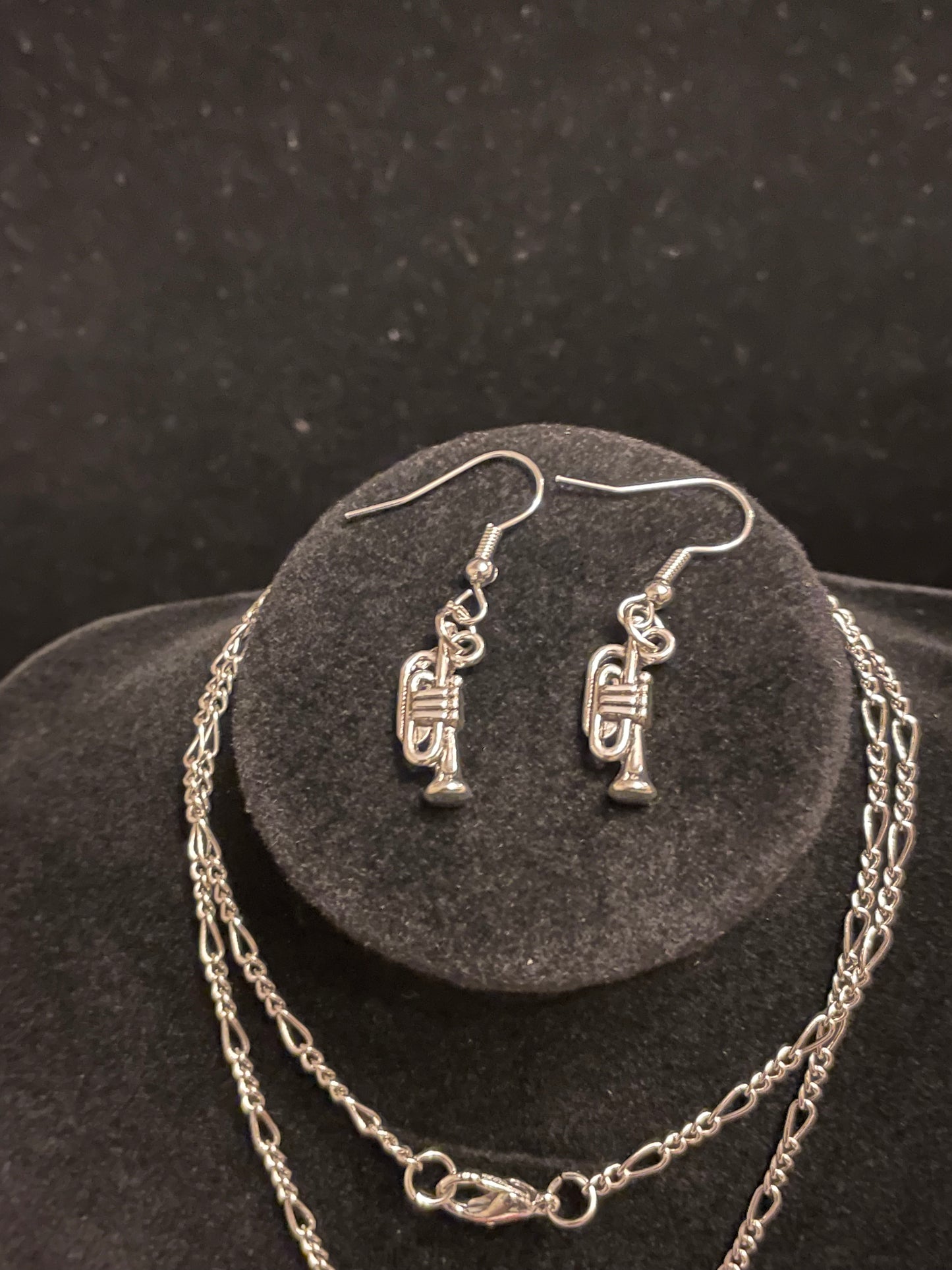 Trumpet Necklace and Earrings Set