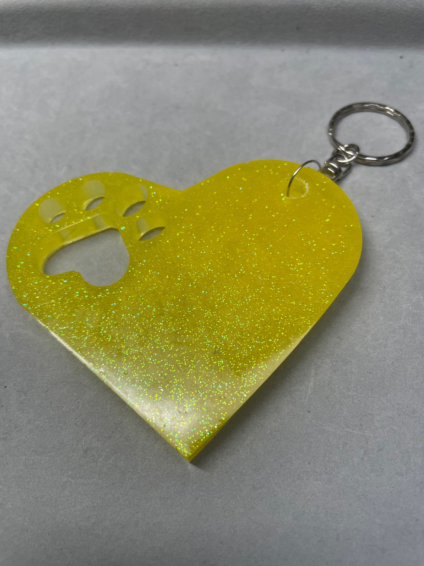 Large Paw Print Key Ring